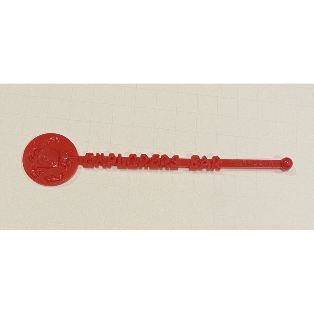 Vintage Explorers Bar Sarasota Florida Swizzle Stick Stirrer Restaurant Red
